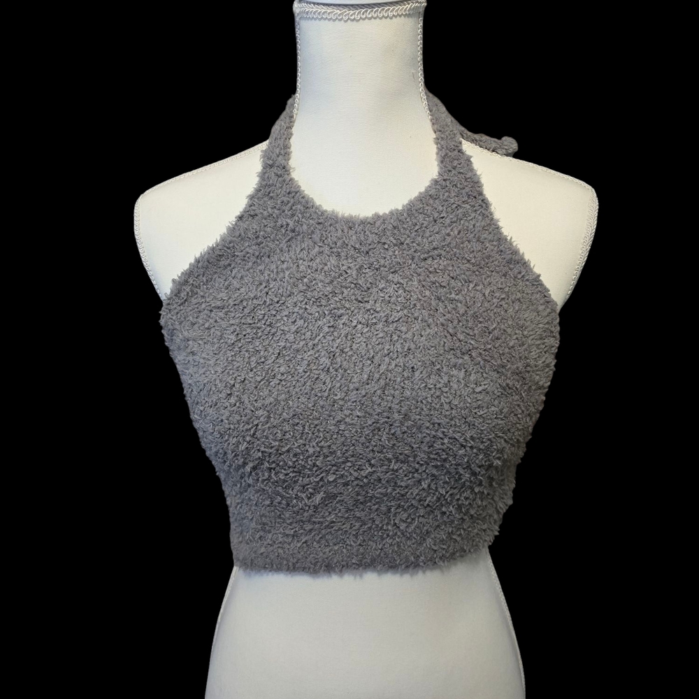 SKIMS Cozy Gray Halter Top